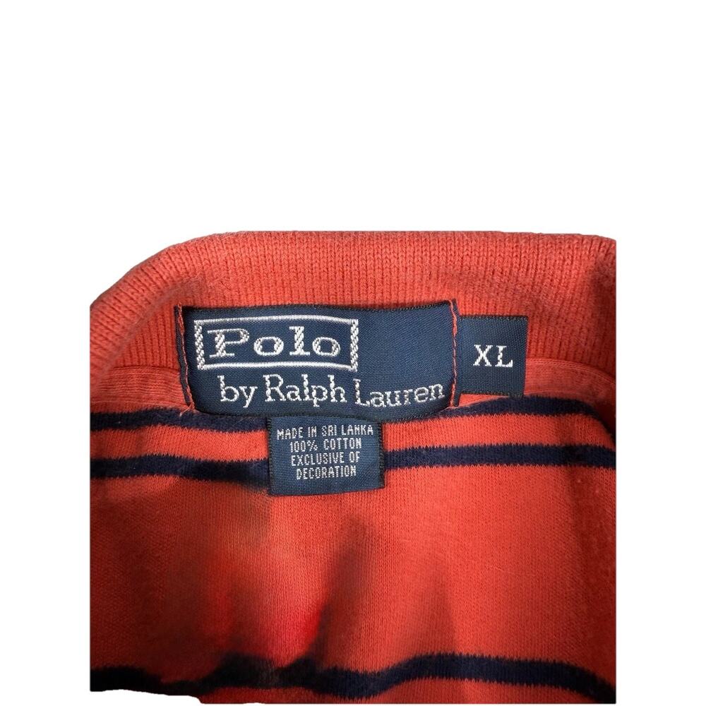 Polo Ralph Lauren Blue And Red Striped Men's Short Sleeve - Picture 3 of 5